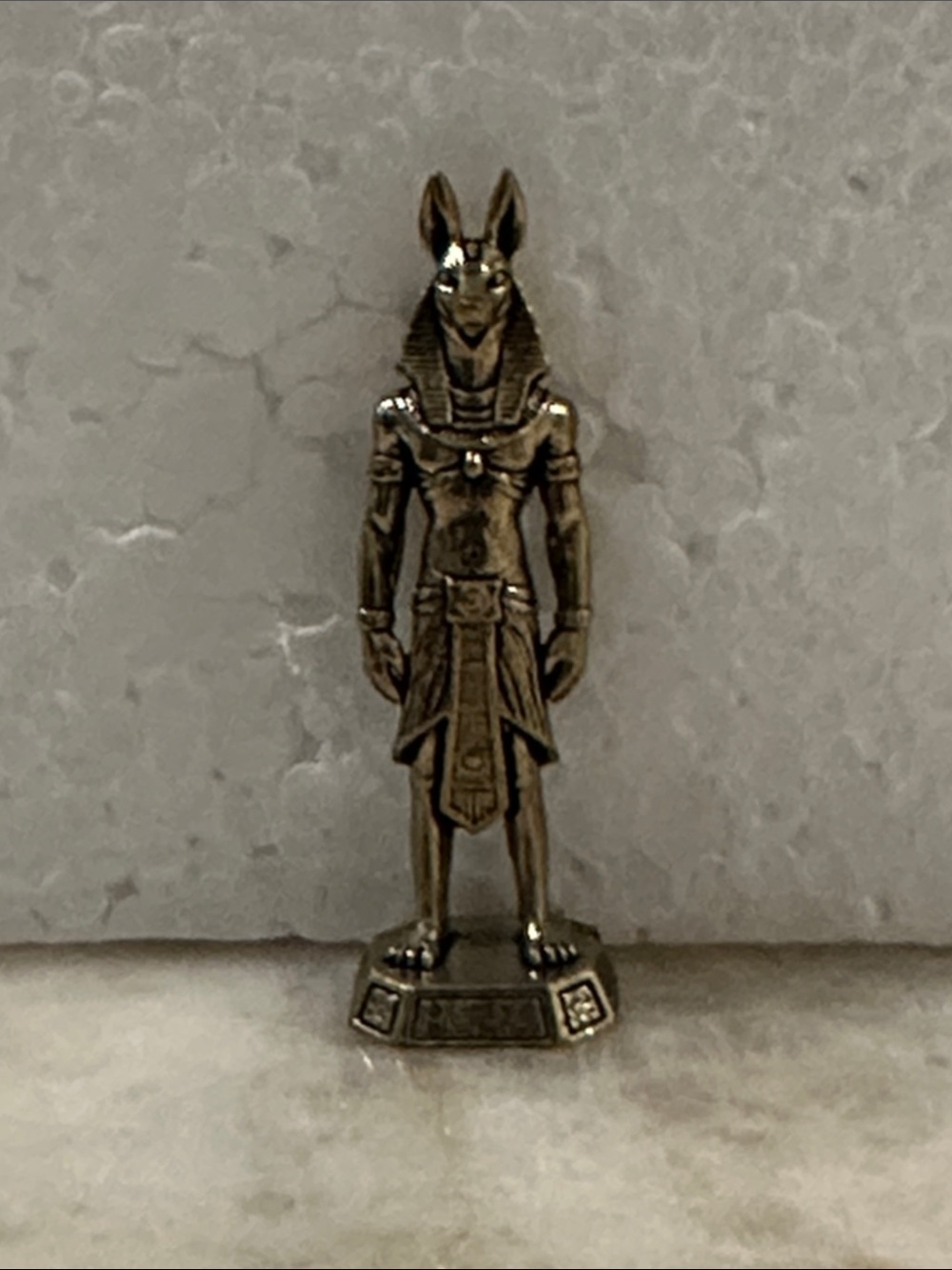 Anubis Brass Figurine in Antique Gold - Home Decor
